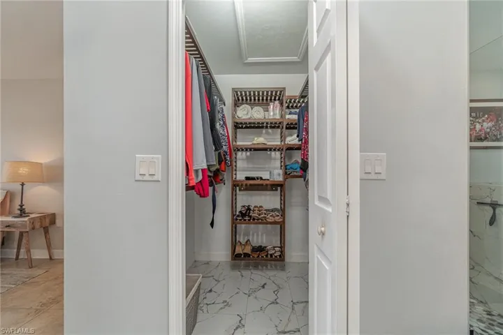 View of walk in closet