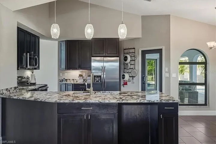 real wood cabinets with brand new appliances