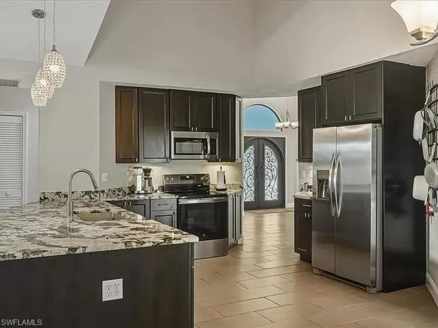 real wood cabinets with brand new appliances