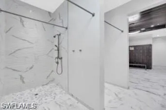Bathroom with tiled shower