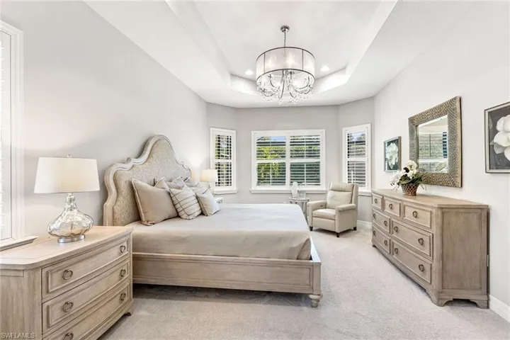 Spacious master suite for the perfect space to relax.