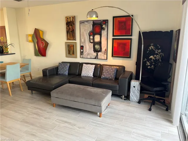 Living area featuring wood finish floors