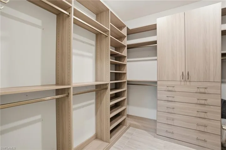 View of walk in closet