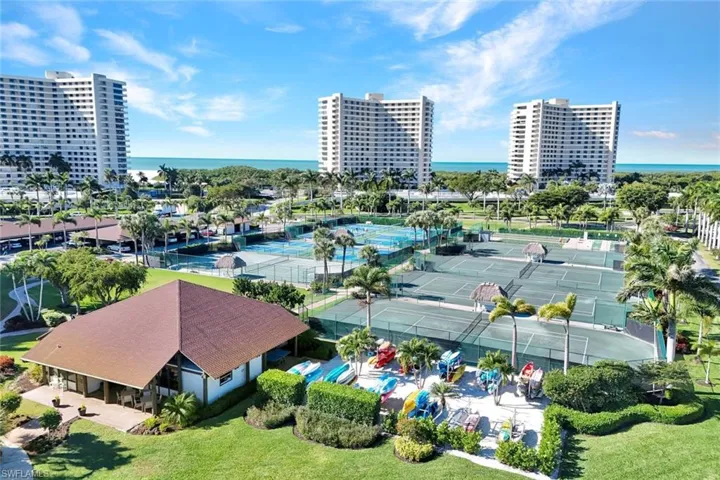 Drone / aerial view of a nearby body of water