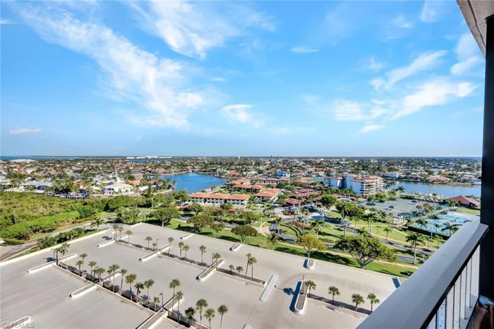 Aerial view of a large body of water