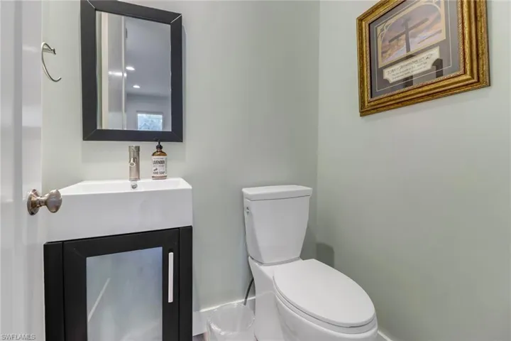 Powder bath off kitchen