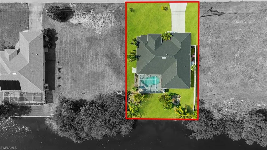 Virtual. Birds eye view of property