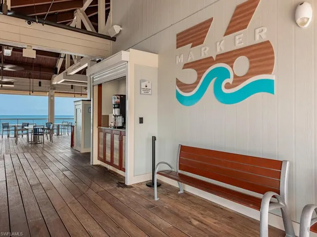 Marker 36, 1 of 2 Pelican Bay private beachfront restaurants/bar