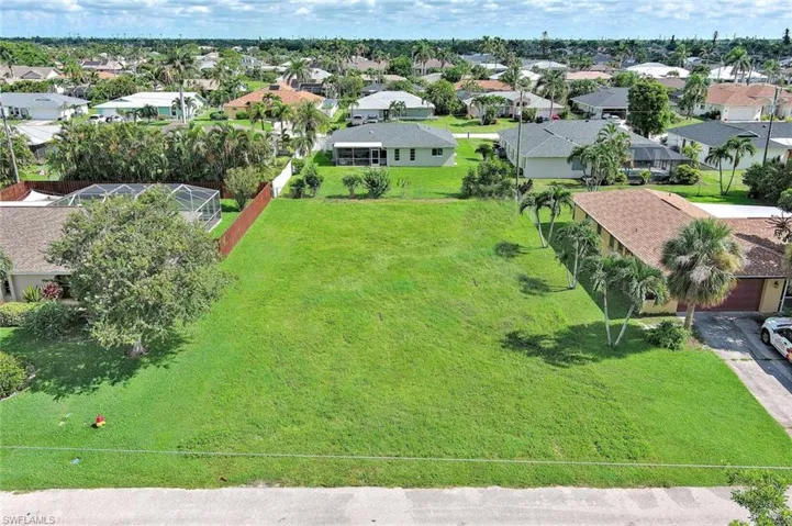Aerial perspective of suburban area