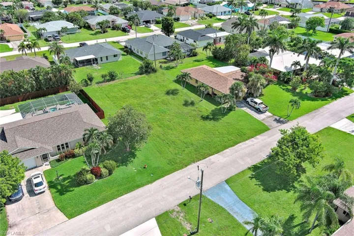 Aerial view of residential area