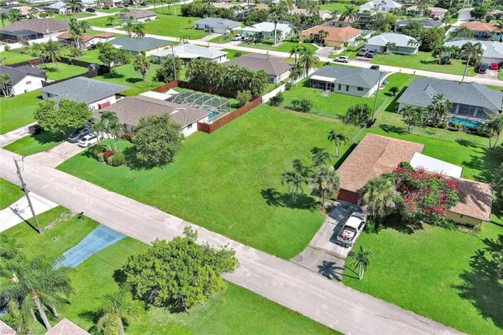 Aerial view of residential area