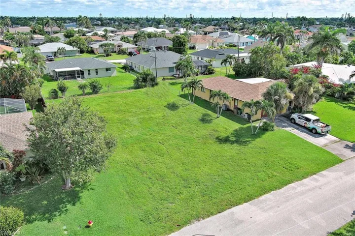 Aerial perspective of suburban area