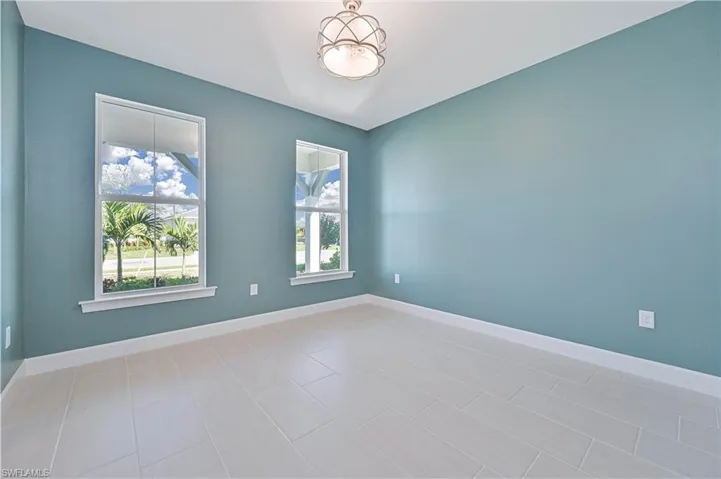 Empty room with baseboards