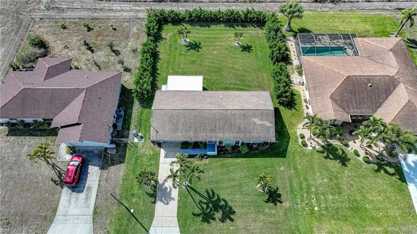 View from above of property