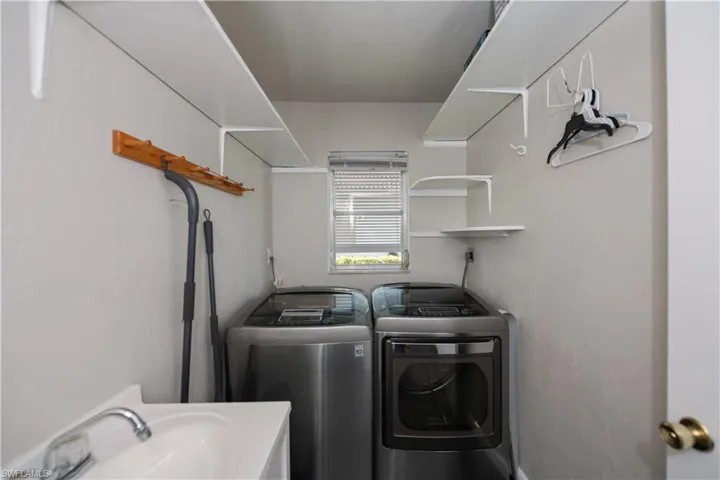 Samsung washer and dryer in inside laundry