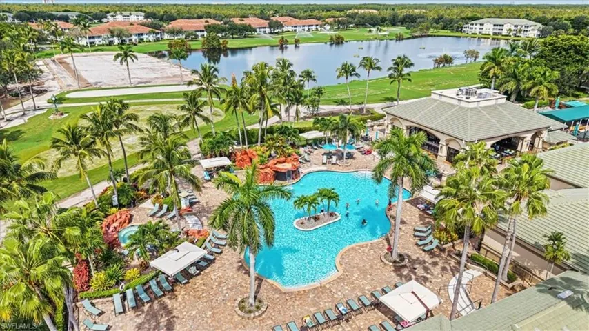 Drone / aerial view of a large body of water