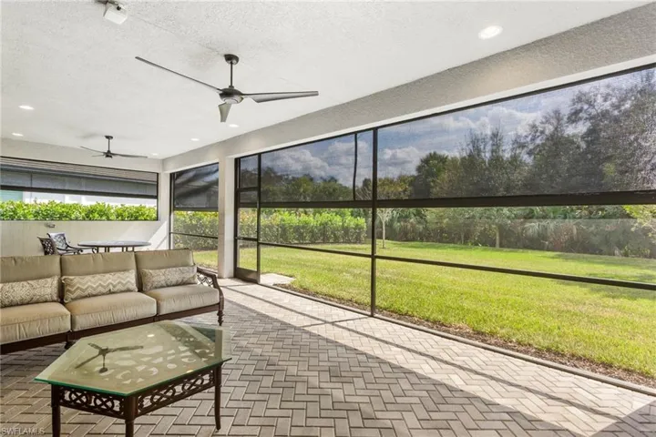 covered Lanai featuring a ceiling fan and outdoor furniture