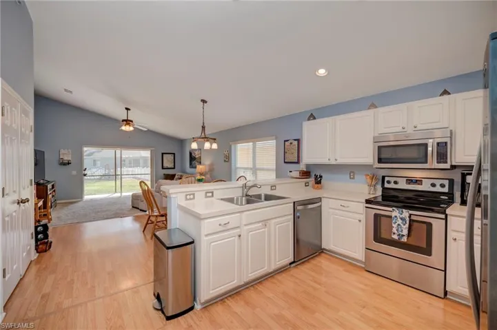 Kitchen open to family room