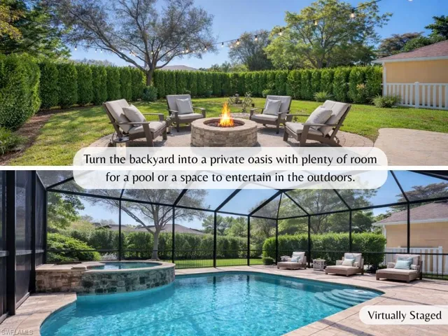 Virtually Staged backyard options