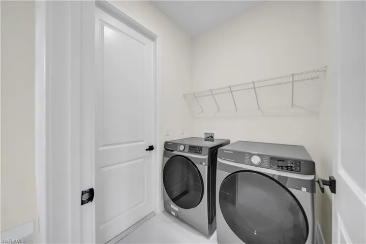 Laundry area featuring independent washer and dryer