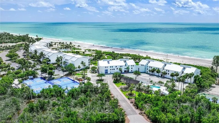 Aerial view of expansive beach
