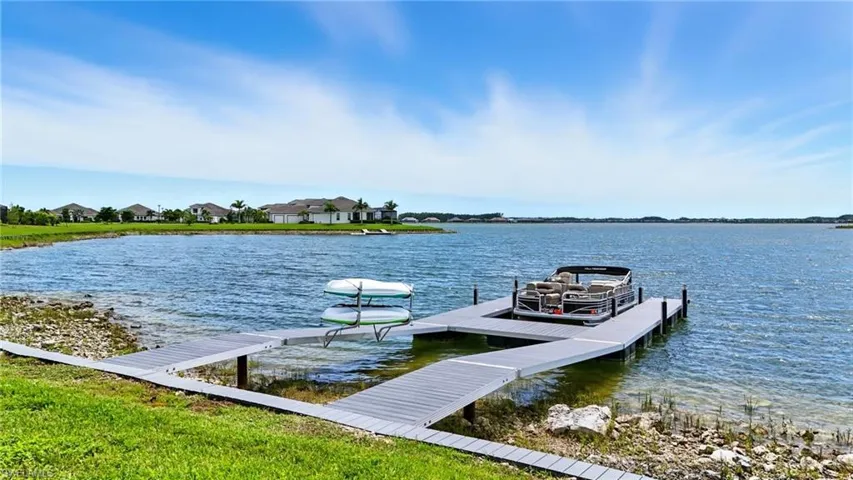 Dock featuring a water view