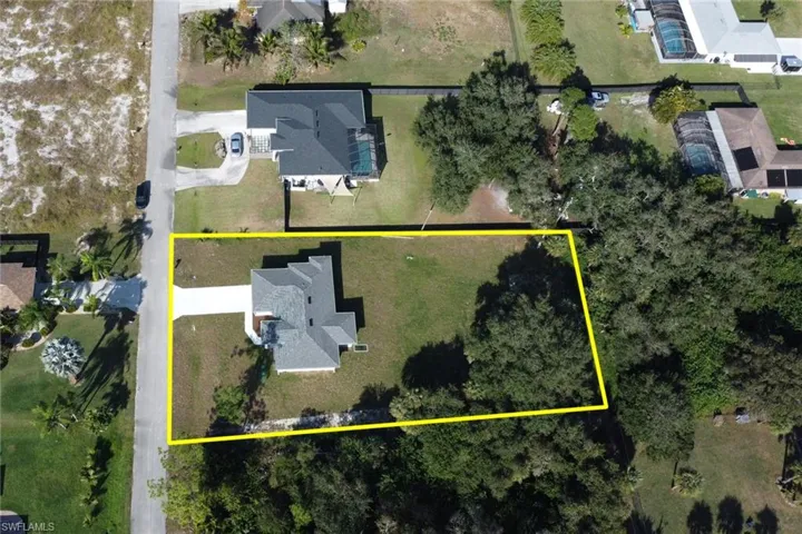 View of property location with property boundaries highlighted