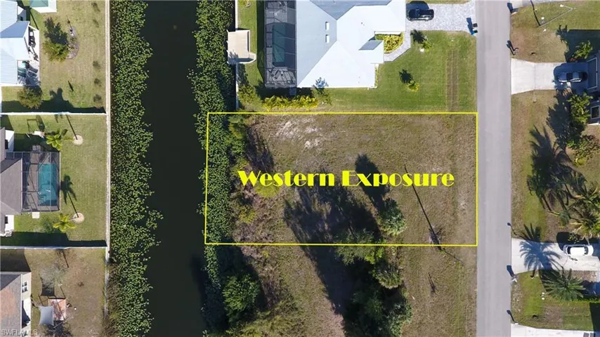 Aerial view of property's location featuring property parcel outlined