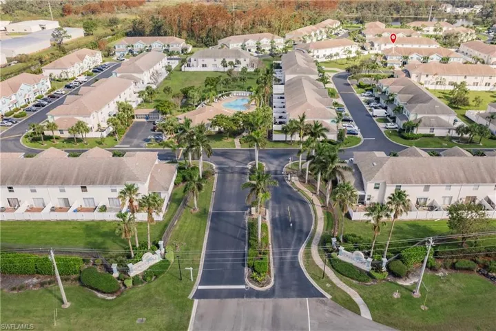 Birds eye view of property