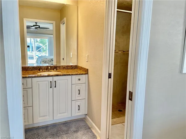 Separate Vanity area.  Walk in closet is to the left