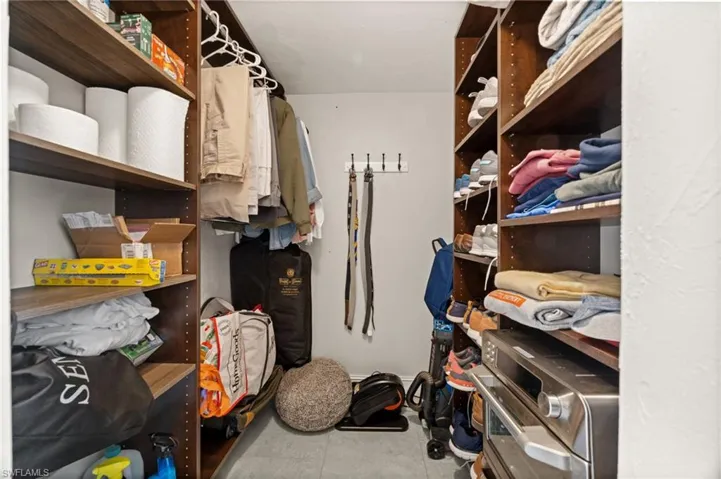 View of walk in closet