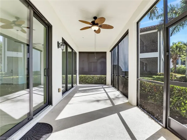 Large Lanai With Pull Down Shades For Privacy