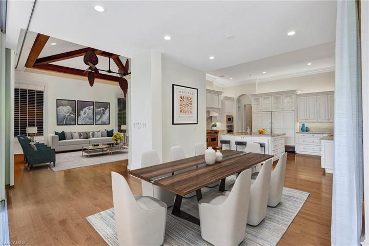 Open Plan View to Living Room Virtually Staged