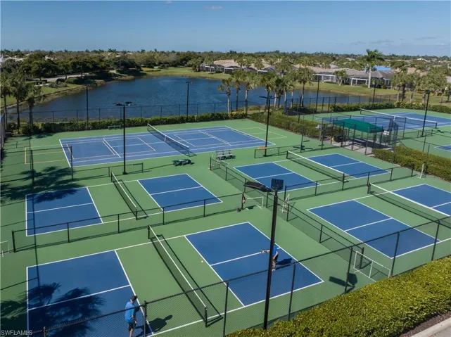 View of tennis court