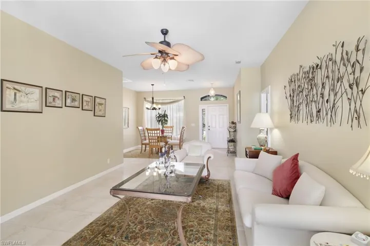 View to Living and Dining Room from Sliders