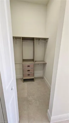 View of walk in closet
