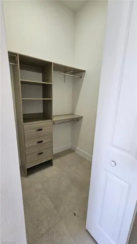 View of walk in closet