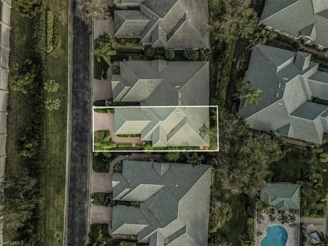 Aerial overview of property's location with property boundaries highlighted