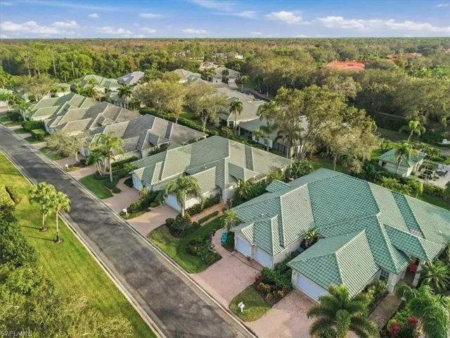 Aerial view of residential area