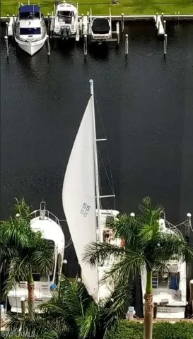 Marina area featuring a water view