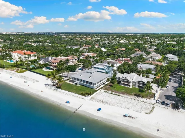 Drone / aerial view of expansive coastline