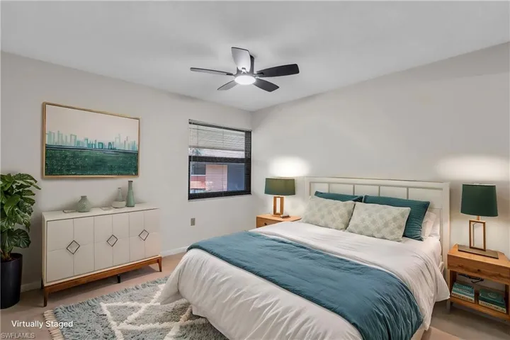 Bedroom with ceiling fan