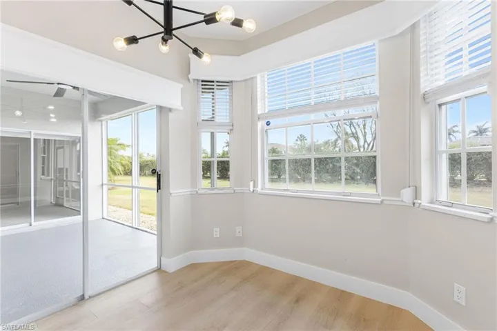 Kitchen nook with upgraded lighting