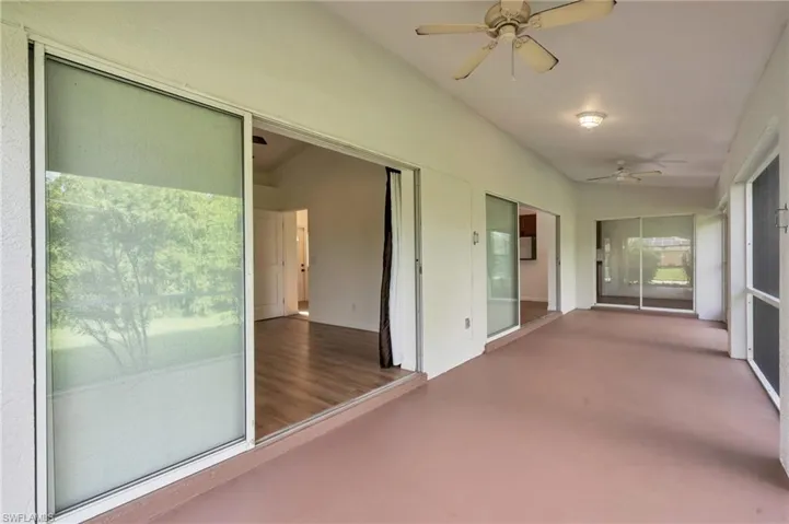 View of patio / terrace with ceiling fan