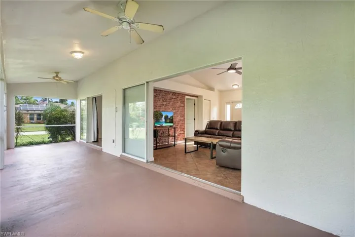 View of patio / terrace featuring ceiling fan