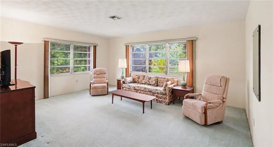 Spacious living rm. open to dining