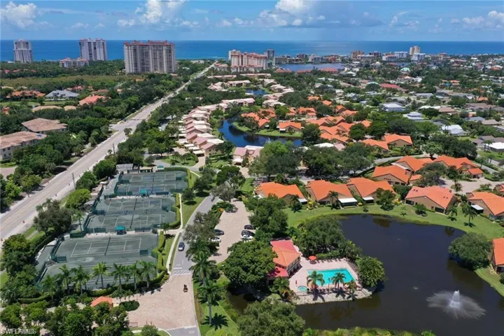 View of urban area featuring a nearby body of water