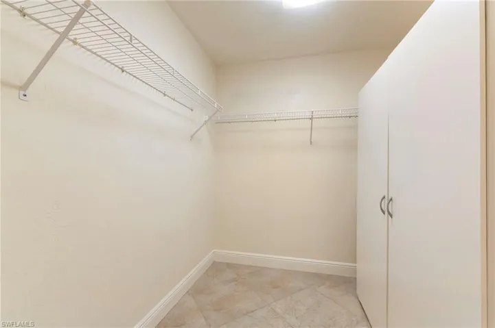 View of walk in closet