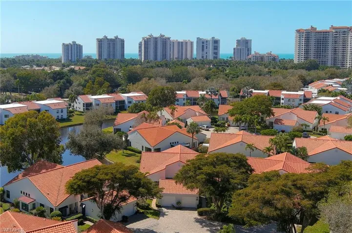 Drone / aerial view of a nearby body of water