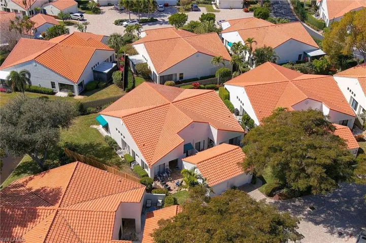 Aerial view of residential area